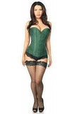 Daisy Corsets Lavish Dark Green Brocade Corset - Daisy Corsets - Flyclothing LLC