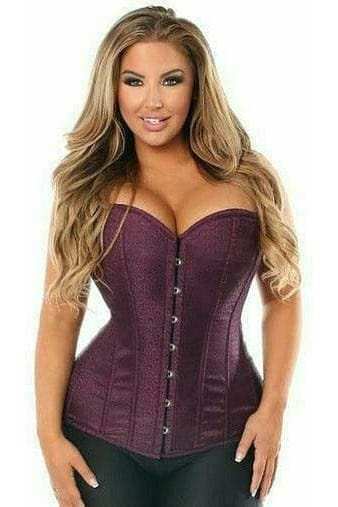 Daisy Corsets Lavish Plum Brocade Corset - Daisy Corsets - Flyclothing LLC
