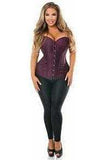 Daisy Corsets Lavish Plum Brocade Corset - Daisy Corsets - Flyclothing LLC