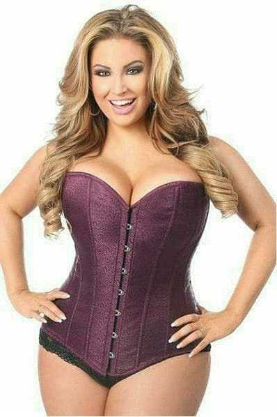 Daisy Corsets Lavish Plum Brocade Corset - Daisy Corsets - Flyclothing LLC