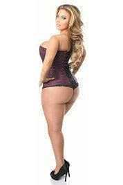 Daisy Corsets Lavish Plum Brocade Corset - Daisy Corsets - Flyclothing LLC