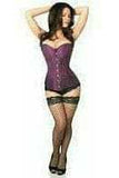 Daisy Corsets Lavish Plum Brocade Corset - Daisy Corsets - Flyclothing LLC