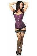 Daisy Corsets Lavish Plum Brocade Corset - Daisy Corsets - Flyclothing LLC