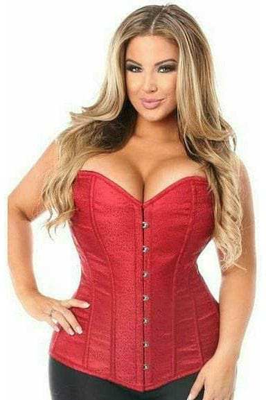 Daisy Corsets Lavish Wine Brocade Corset - Daisy Corsets - Flyclothing LLC