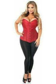 Daisy Corsets Lavish Wine Brocade Corset - Daisy Corsets - Flyclothing LLC