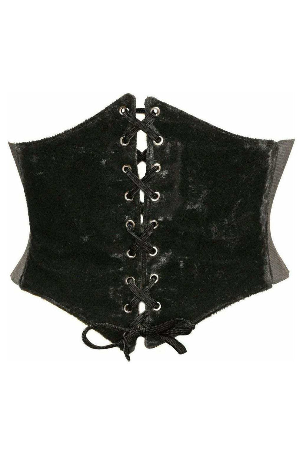 Daisy Corsets Lavish Black Velvet Corset Belt Cincher - Daisy Corsets - Flyclothing LLC
