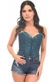 Daisy Corsets Lavish Dark Teal Lace Overbust Corset w/Zipper - Daisy Corsets - Flyclothing LLC