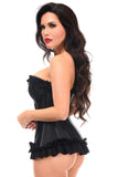 Daisy Corsets Lavish Black Lycra Hook & Eye Stretch Bustier Corset - Daisy Corsets - Flyclothing LLC