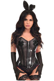 Daisy Corsets Lavish 4 PC Clear Black Bunny Corset Costume - Daisy Corsets - Flyclothing LLC