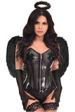 Daisy Corsets Lavish 4 PC Clear Black Dark Angel Corset Costume - Daisy Corsets - Flyclothing LLC