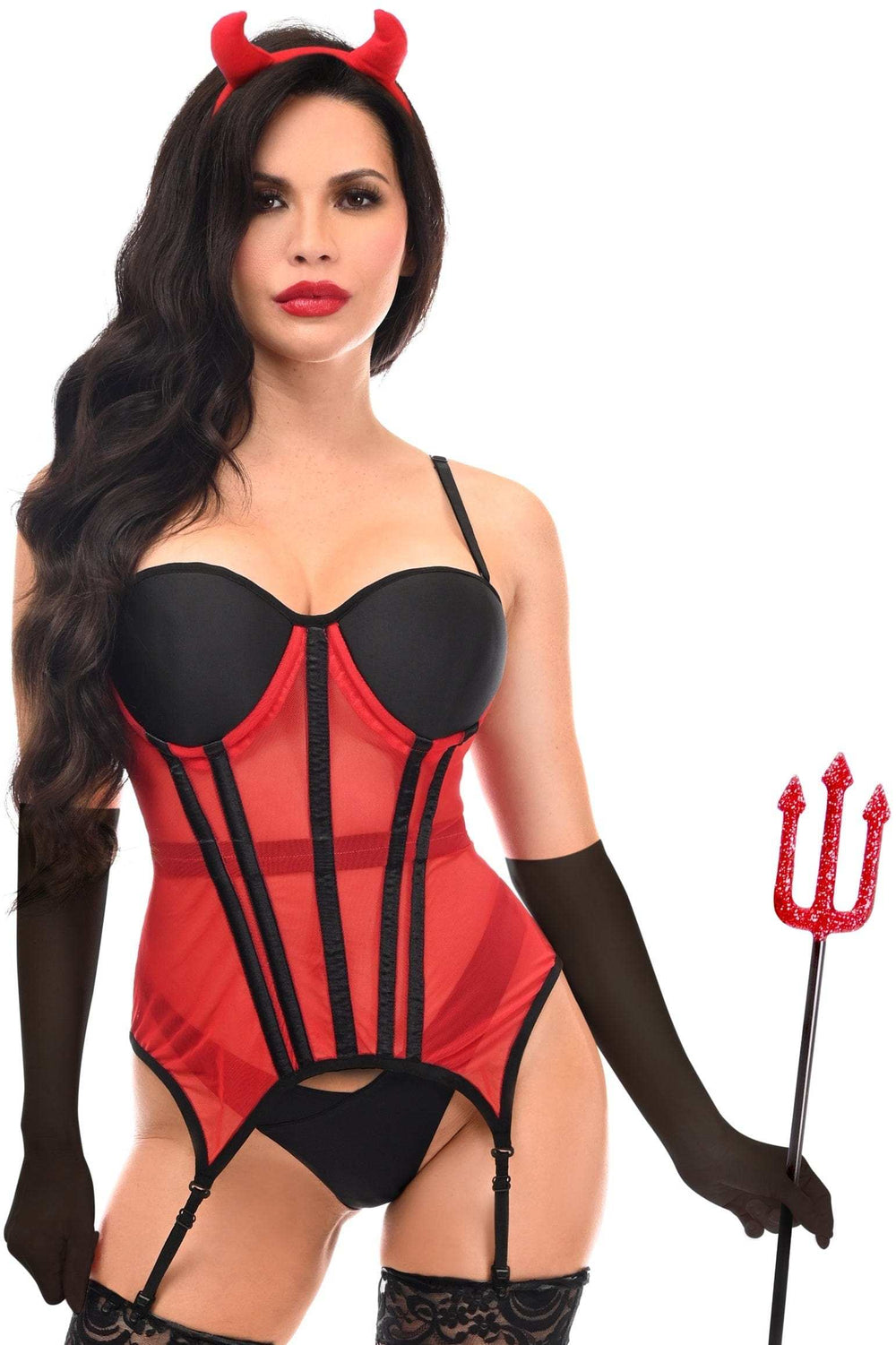 Daisy Corsets Lavish 4 PC Sexy Devilish Diva Lingerie Costume - Daisy Corsets - Flyclothing LLC