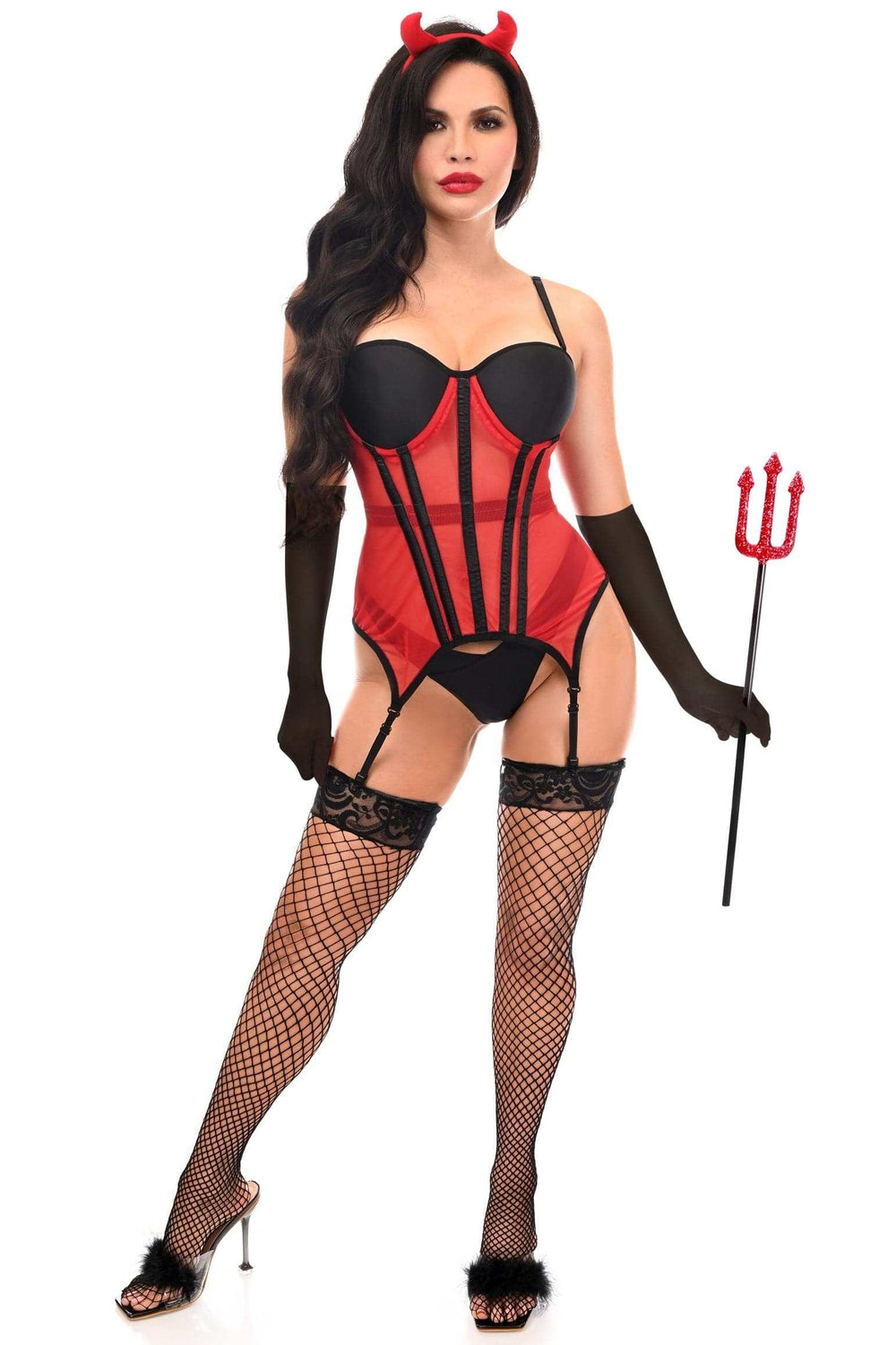 Daisy Corsets Lavish 4 PC Sexy Devilish Diva Lingerie Costume - Daisy Corsets - Flyclothing LLC