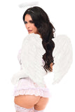 Daisy Corsets Lavish 4 PC White Angel Bustier Corset Costume - Daisy Corsets - Flyclothing LLC