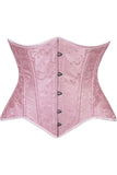 Daisy Corsets Lavish Lt Pink Brocade Waist Cincher Under Bust Corset w/Front Busk Closure - Daisy Corsets - Flyclothing LLC