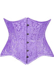 Daisy Corsets Lavish Lt Purple Brocade Waist Cincher Under Bust Corset w/Front Busk Closure - Daisy Corsets - Flyclothing LLC