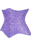 Daisy Corsets Lavish Lt Purple Brocade Waist Cincher Under Bust Corset w/Front Busk Closure - Daisy Corsets - Flyclothing LLC