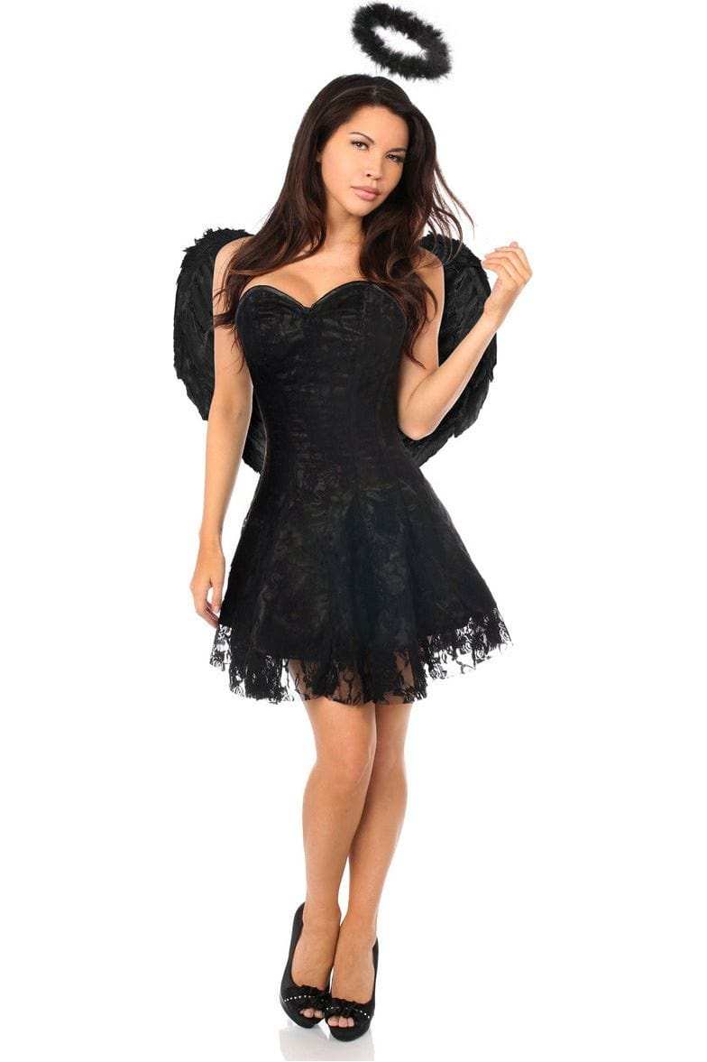 Daisy Corsets Lavish 3 PC Dark Angel Corset Dress Costume - Daisy Corsets - Flyclothing LLC