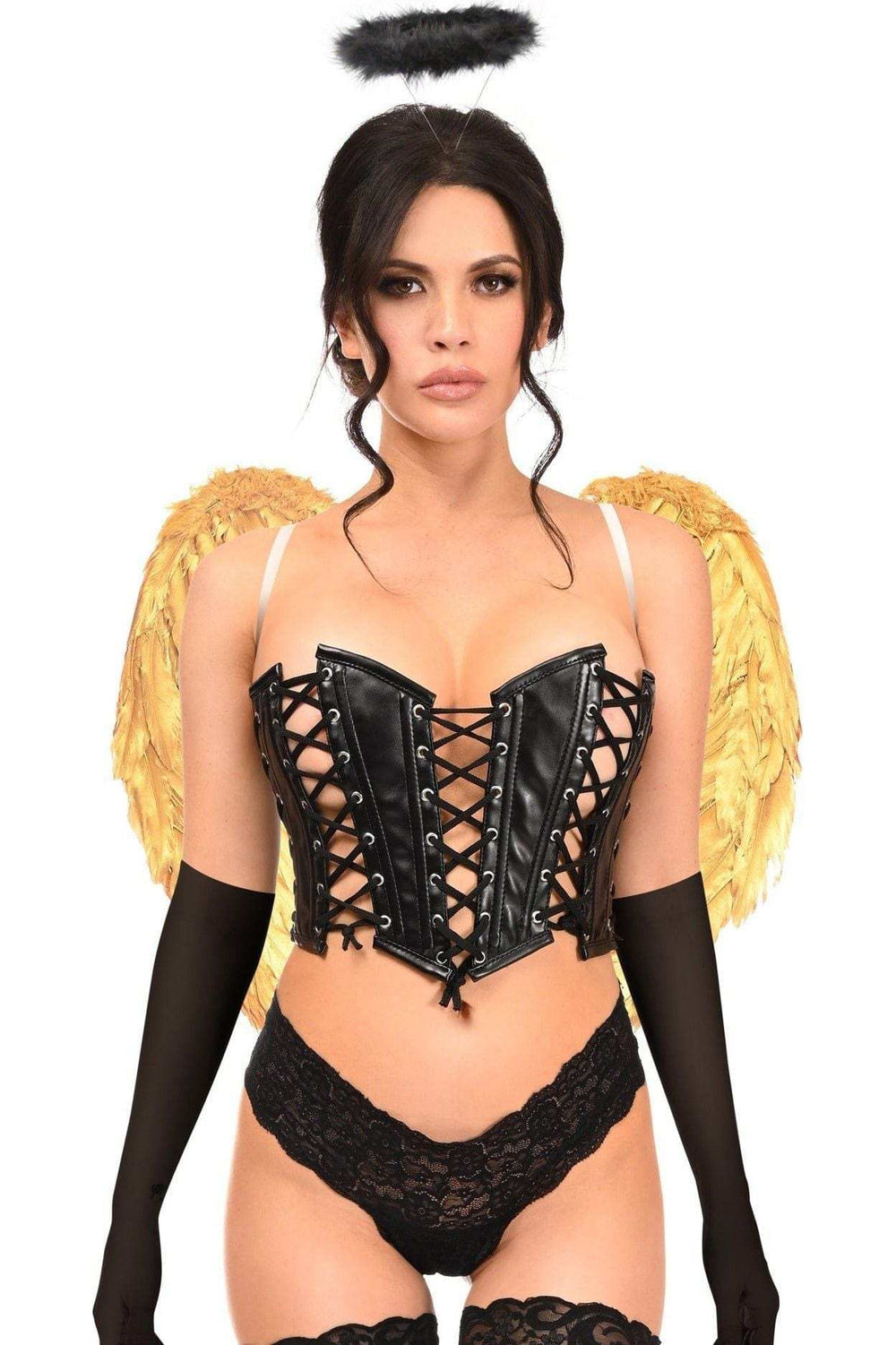 Daisy Corsets Lavish 4 PC Golden Angel Corset Costume - Daisy Corsets - Flyclothing LLC