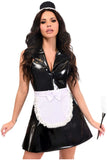 Daisy Corsets Lavish 4 PC Patent French Maid Corset Dress Costume - Daisy Corsets - Flyclothing LLC