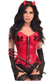 Daisy Corsets Lavish 4 PC Clear Red Sexy Devil Corset Costume - Daisy Corsets - Flyclothing LLC