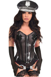 Daisy Corsets Lavish 4 PC Clear Black Cop Corset Costume - Daisy Corsets - Flyclothing LLC
