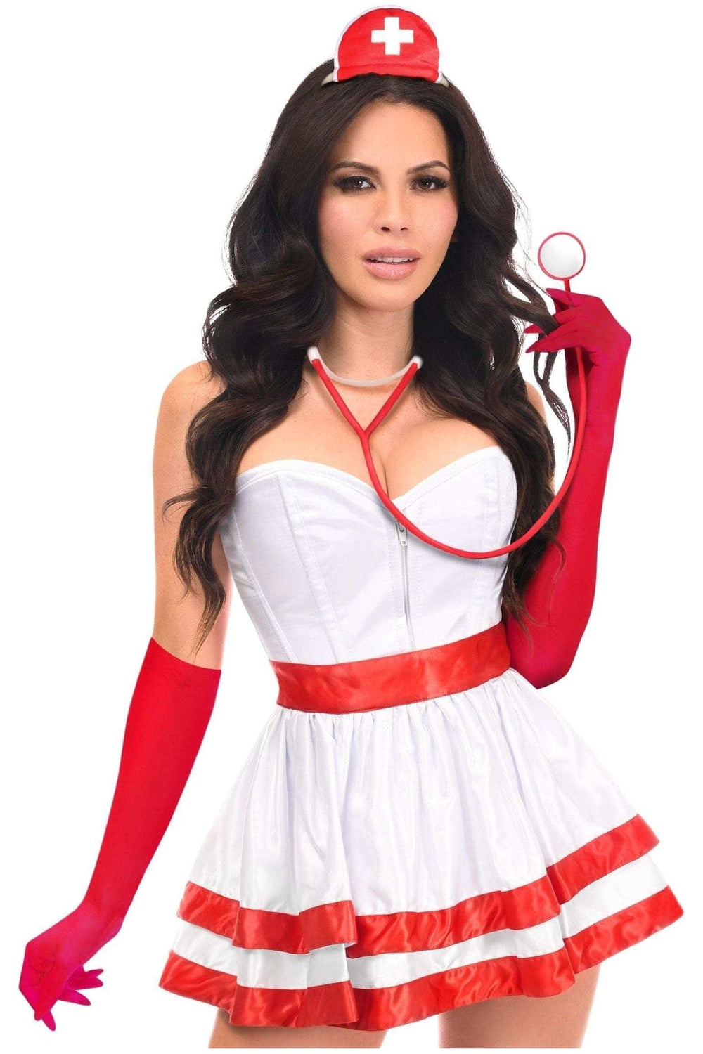 Daisy Corsets Lavish 5 PC Heart Stopper Nurse Corset Costume - Daisy Corsets - Flyclothing LLC