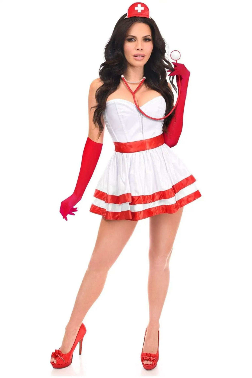 Daisy Corsets Lavish 5 PC Heart Stopper Nurse Corset Costume - Daisy Corsets - Flyclothing LLC