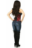 Daisy Corsets Lavish Red Underbust Corset w/Black Lace Overlay - Daisy Corsets - Flyclothing LLC