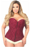 Daisy Corsets Lavish Wine Lace Overbust Corset w/Zipper - Daisy Corsets - Flyclothing LLC
