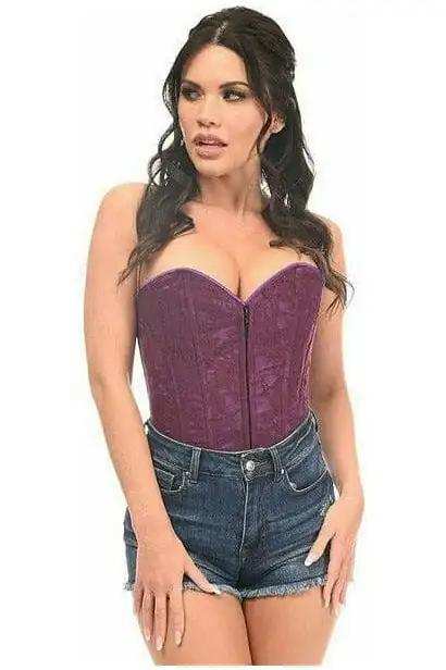 Daisy Corsets Lavish Magenta Lace Overbust Corset w/Zipper - Daisy Corsets - Flyclothing LLC