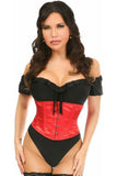 Daisy Corsets Lavish Red Satin Mini Cincher - Daisy Corsets - Flyclothing LLC