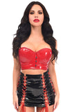 Daisy Corsets Lavish 2 PC Red/Black Patent Bustier & Skirt Set - Daisy Corsets - Flyclothing LLC