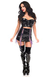 Daisy Corsets Lavish 2 PC Black Patent Bustier & Skirt Set - Daisy Corsets - Flyclothing LLC