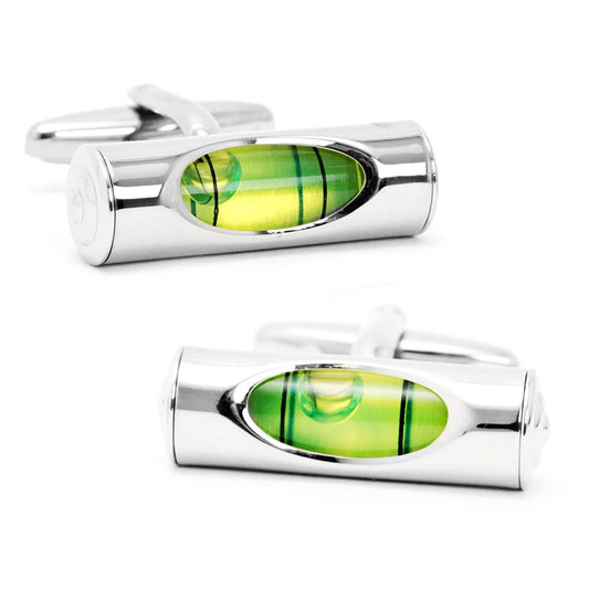 Green Level Cufflinks - Cufflinks.com - Flyclothing LLC