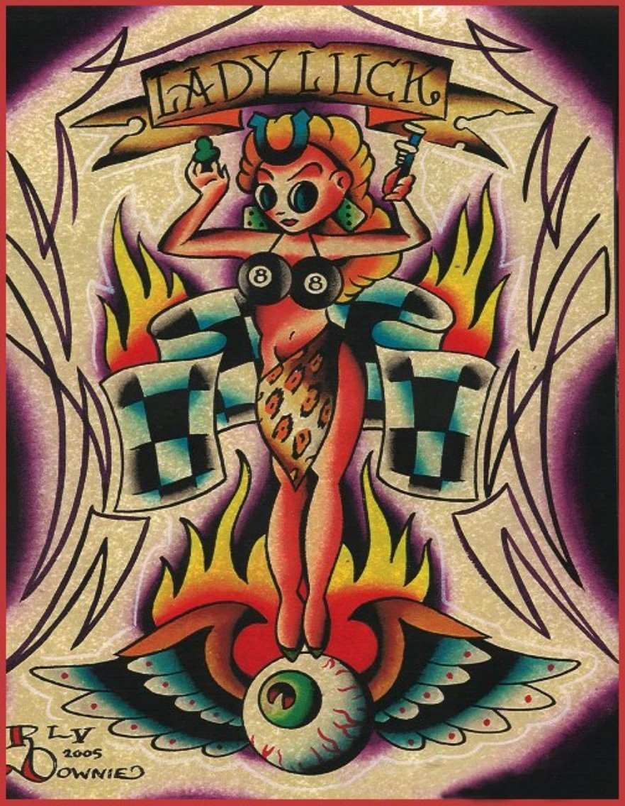 Black Market Art Company Lady Luck Print - Black Market Art Company - Flyclothing LLC