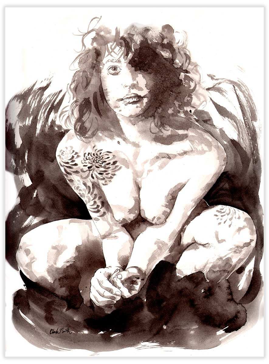 Black Market Art Company Lady Spider Mum Print - Black Market Art Company - Flyclothing LLC