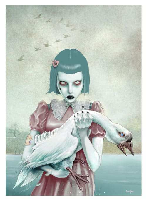 Black Market Art Company Lake Girl Print - Black Market Art Company - Flyclothing LLC