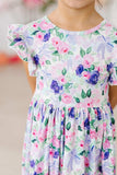 Lavender Love Flutter Sleeve Twirl Dress - Mila & Rose ® - Flyclothing LLC