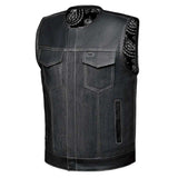Lawless – Men’s Denim and Leather Club Vest - Unik Just for Bikers - Flyclothing LLC