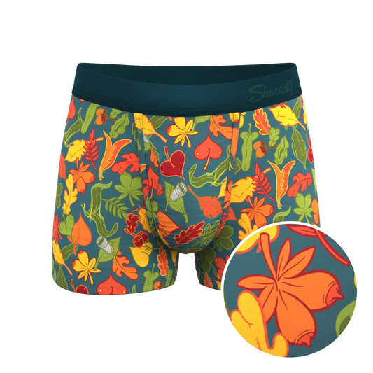 The Leaf Peeps | Naughty Leaves Ball Hammock® Pouch Trunks Underwear - Shinesty - Flyclothing LLC