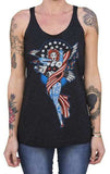 Black Market Art Company Liberty Women's Unfinished Racer Back Tank Top - Black Market Art Company - Flyclothing LLC