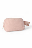 Light Pink Fleece Belt Bag