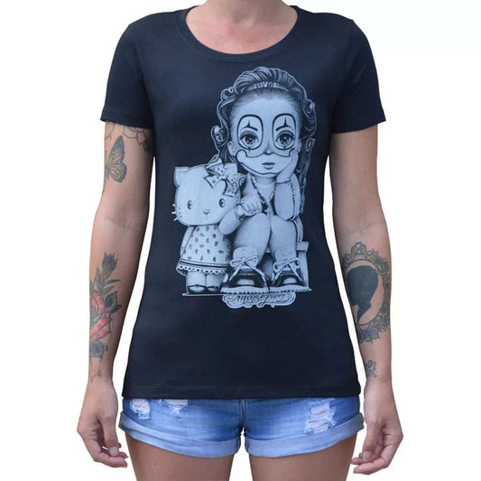 Black Market Art Company Lil Payasa-Women's Loose Neck T-Shirt - Black Market Art Company - Flyclothing LLC