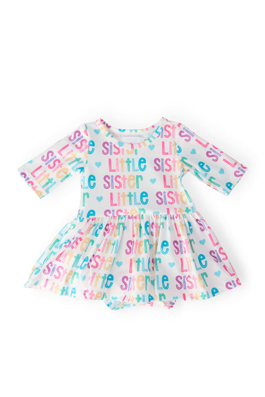 Little Sister 3/4 Sleeve Twirl Bodysuit - Mila & Rose ® - Flyclothing LLC