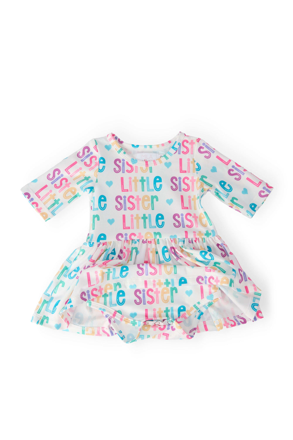Little Sister 3/4 Sleeve Twirl Bodysuit - Mila & Rose ® - Flyclothing LLC