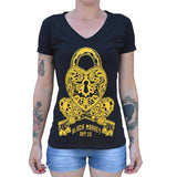 Black Market Art Company Locked Women's V-Neck T-Shirt - Black Market Art Company - Flyclothing LLC