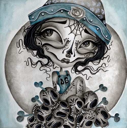 Black Market Art Company Lolita Dia De Los Muertos Print - Black Market Art Company - Flyclothing LLC