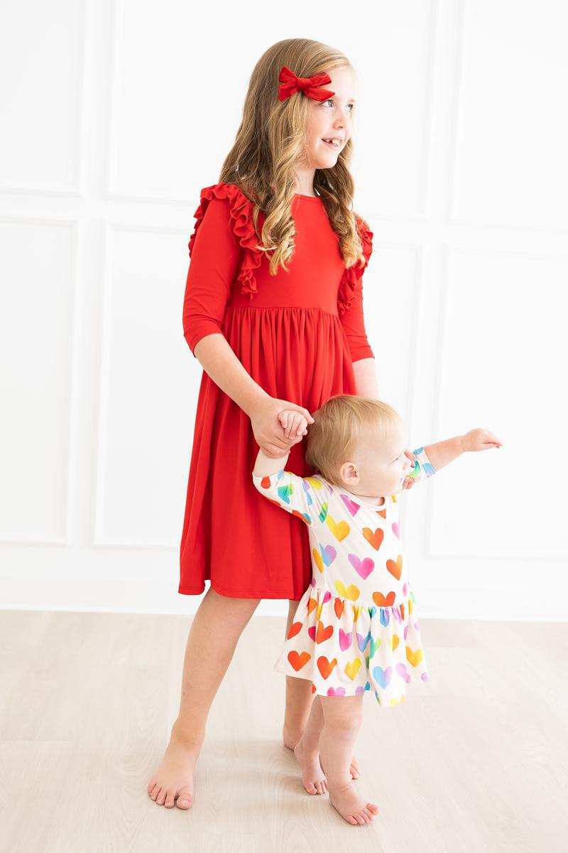 Lotta Love 3/4 Sleeve Twirl Bodysuit - Mila & Rose ® - Flyclothing LLC