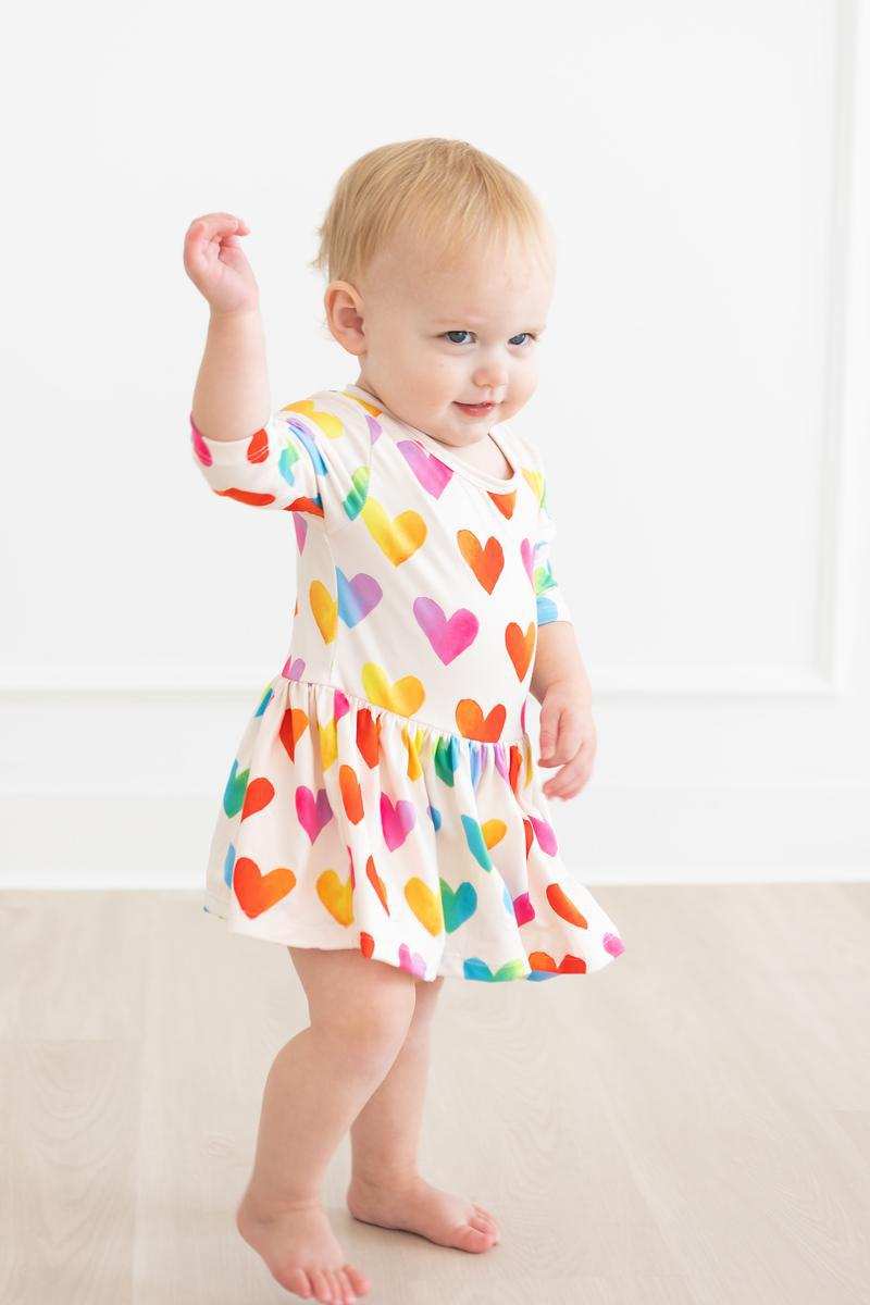 Lotta Love 3/4 Sleeve Twirl Bodysuit - Mila & Rose ® - Flyclothing LLC