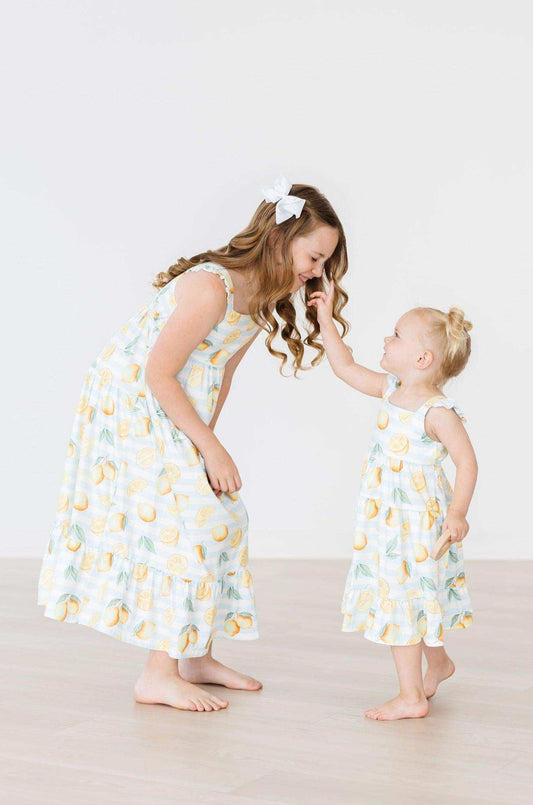 Lovely Lemons Ruffle Maxi Dress - Mila & Rose ® - Flyclothing LLC